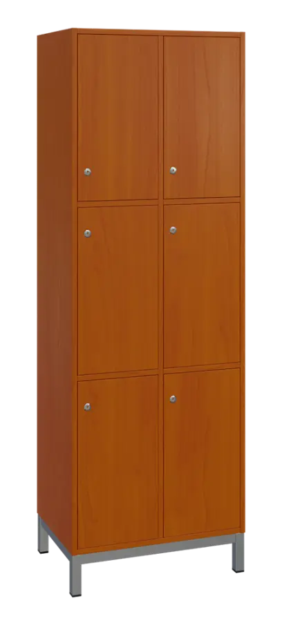 SBS-3322 šatní skříň 6-boxová, 1800x600x400 mm, kovové nohy, třešeň šumavská